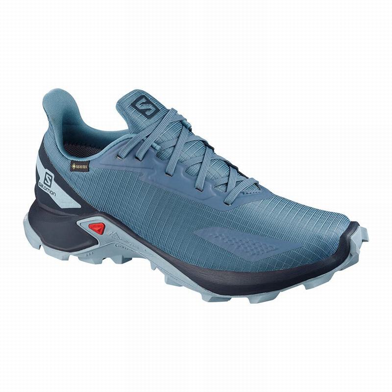 SALOMON ALPHACROSS BLAST GTX W Philippines - Women's Trail Running Shoes - Blue/Navy | 029368-EBD